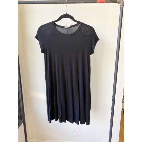 SOPRANO Women's Black T-Shirt Jersey Swing Mini Dress with Pockets size XS - Picture 1 of 8